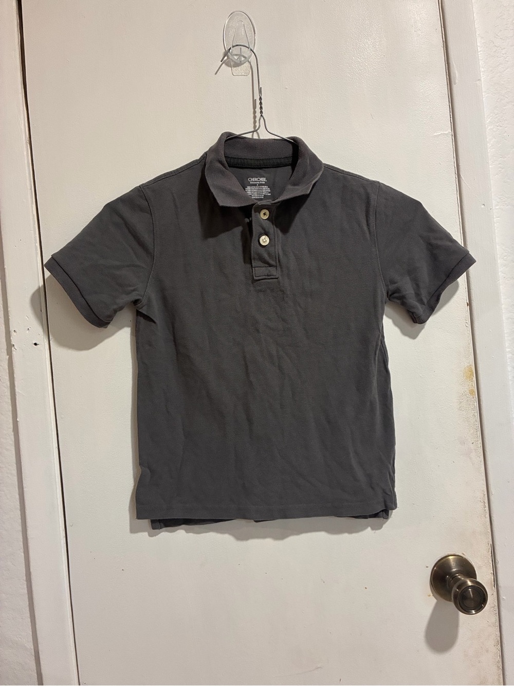 Cherokee Boys Gray Short-Sleeve Polo